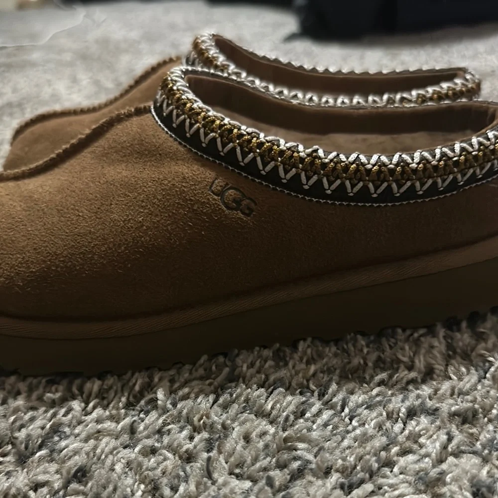 UGG Brown Suede Slippers - Picture 2 of 4